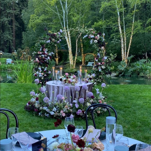 COPY - Mauve velvet cloth napkin - Picture 3 of 5